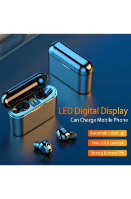 M2D Airfree LED Light 無線耳機連充電盒 - 黑色